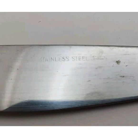 2 Vtg Stainless Steel FLATWARE Butter Knives Ornate Rose Floral Handle Japan - Picture 7 of 7